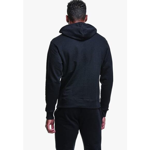 Champion Men's Powerblend Fleece Hoodie, Block Grid Large - Picture 2 of 3